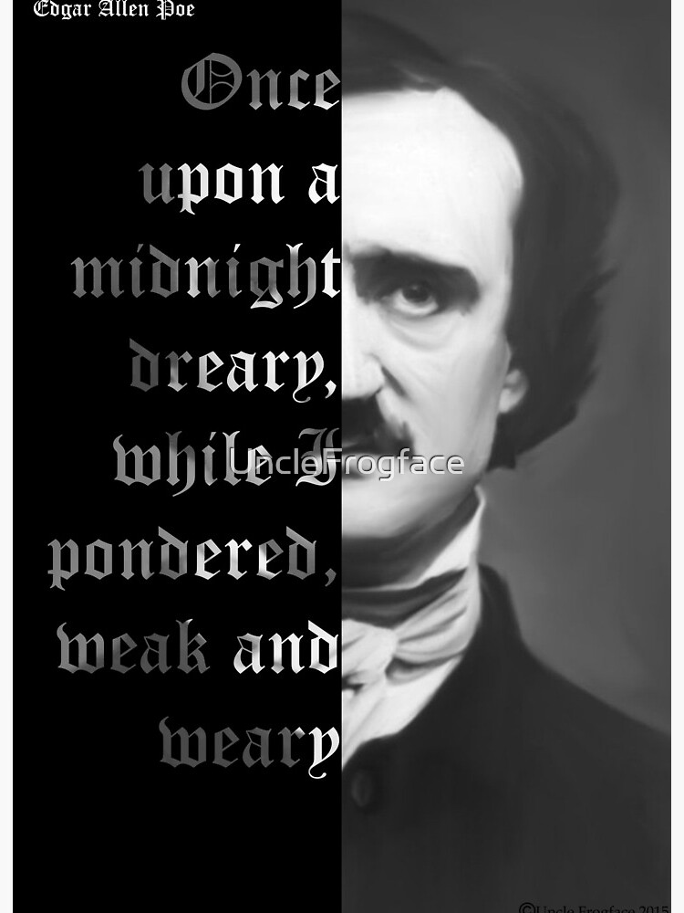 Once Upon A Midnight Dreary Art Board Print By Unclefrogface Redbubble