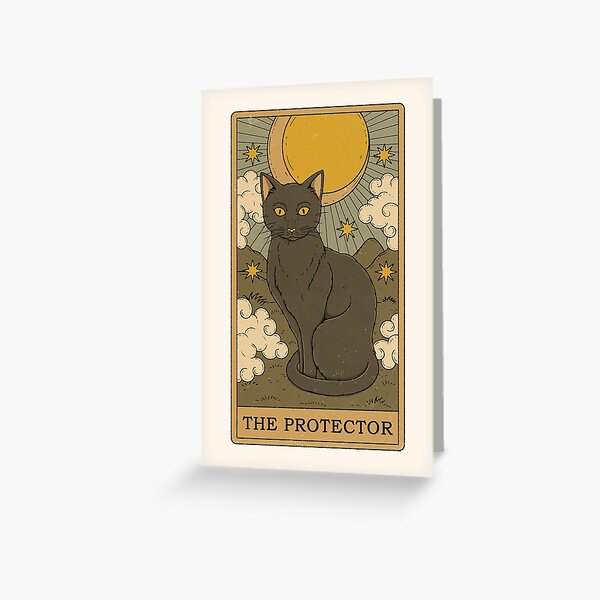 Vista previa del artículo con la obra «El Protector - Tarot del Gato», diseñado y vendido por Thiago Corrêa.