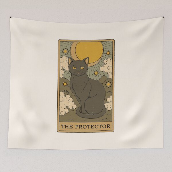 Item preview, The Protector - Cat Tarot designed and sold by Thiago Corrêa.