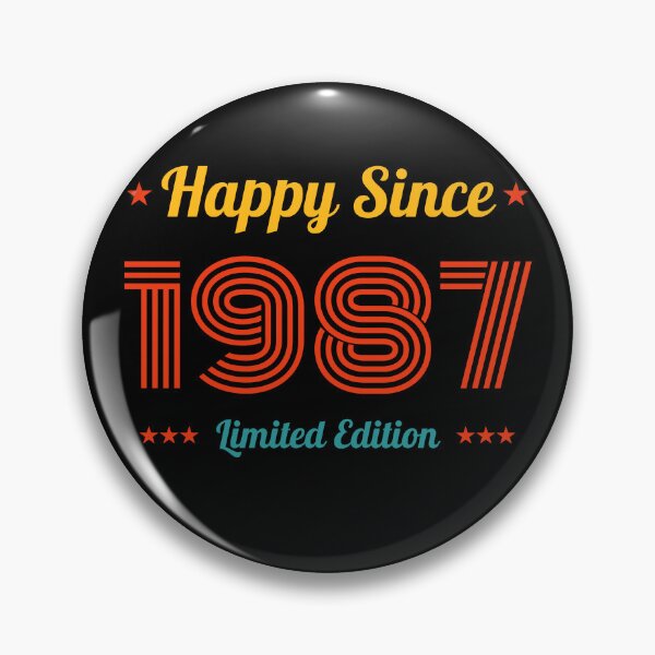 Item preview, VINTAGE HAPPY SINCE 1987 LIMITED EDITION BIRTHDAY GIFT IDEA designed and sold by Kipcio.