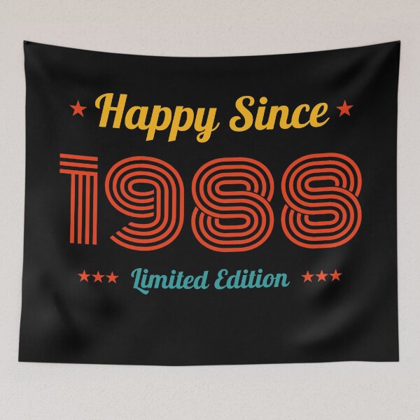 Item preview, VINTAGE HAPPY SINCE 1988 LIMITED EDITION BIRTHDAY GIFT IDEA designed and sold by Kipcio.