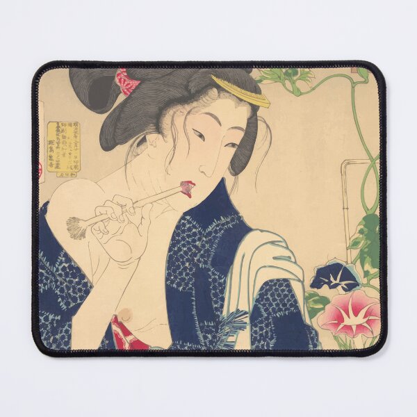 Item preview, Waking Up: A Girl of the Kōka Era Meiji period japanese art woodblock stamp print vintage antique art oriental decoration designed and sold by Novel-ty.