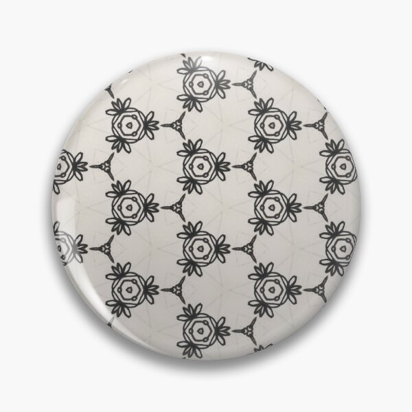 Item preview, Black and White Hexagon Floral designed and sold by debutpagesart.