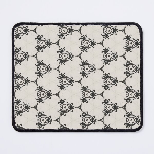Item preview, Black and White Hexagon Floral designed and sold by debutpagesart.