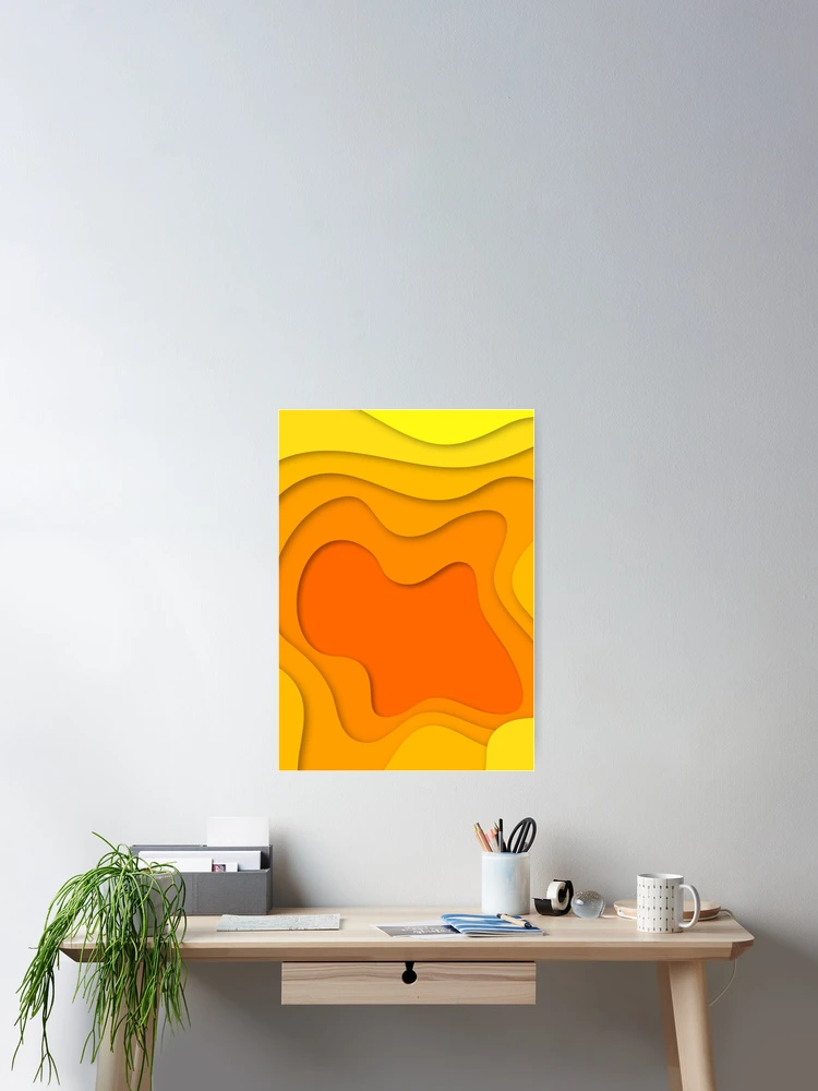 Thumbnail 2 of 3, Poster, Papercut Effect, Abstract Wave designed and sold by InnaPo ⭐⭐⭐⭐⭐.
