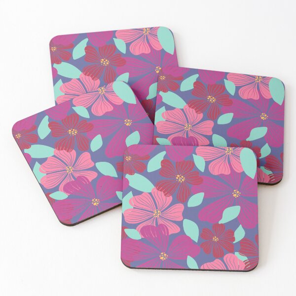 Item preview, Tropical flowers cool tones  designed and sold by Miriam Omura.