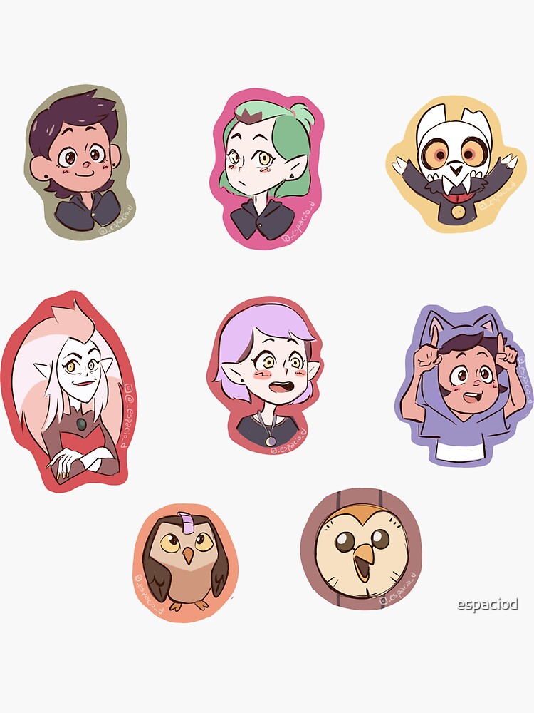 The Owl House Stickers Sticker By Espaciod Redbubble