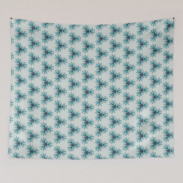 Item preview, Line Florals in Pink and Blue designed and sold by debutpagesart.