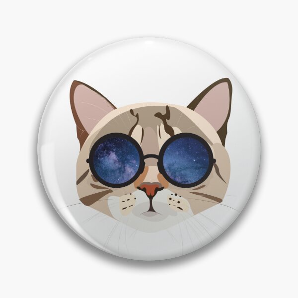 Artikelvorschau, Katze mit Brille in der Galaxie entworfen und verkauft von EloAuPaysDuGame.