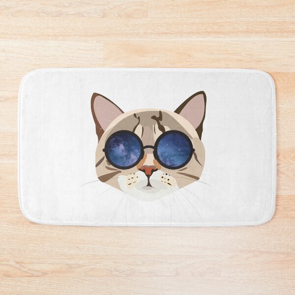 Item preview, Cat with glasses in the galaxy designed and sold by EloAuPaysDuGame.