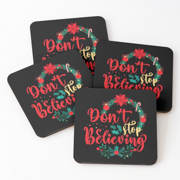 Item preview, Don't stop believing, Funny Merry Christmas Quote designed and sold by Sunnyhova.