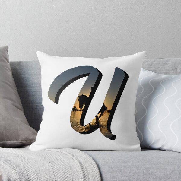 Item preview, Letter U Monogram Script Initial Horseback Riding Variant  designed and sold by quirkycounselor.