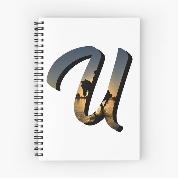 Item preview, Letter U Monogram Script Initial Horseback Riding Variant  designed and sold by quirkycounselor.