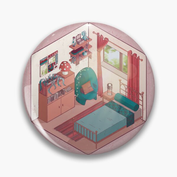 Item preview, Cherry Dream - Isometric Room Digital Painting designed and sold by Art By Miaa.