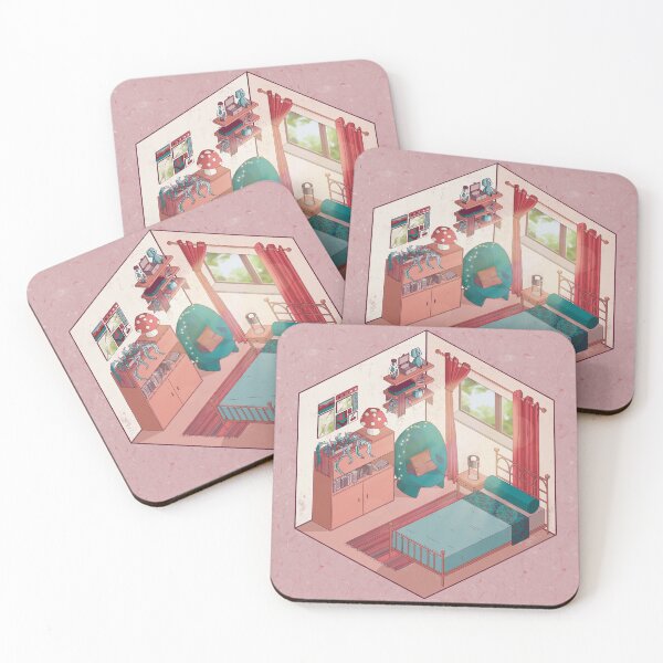 Item preview, Cherry Dream - Isometric Room Digital Painting designed and sold by Art By Miaa.