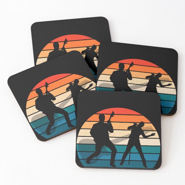 Item preview, Music Retro Vintage Sunset Acoustic Guitar Lovers designed and sold by netdota.