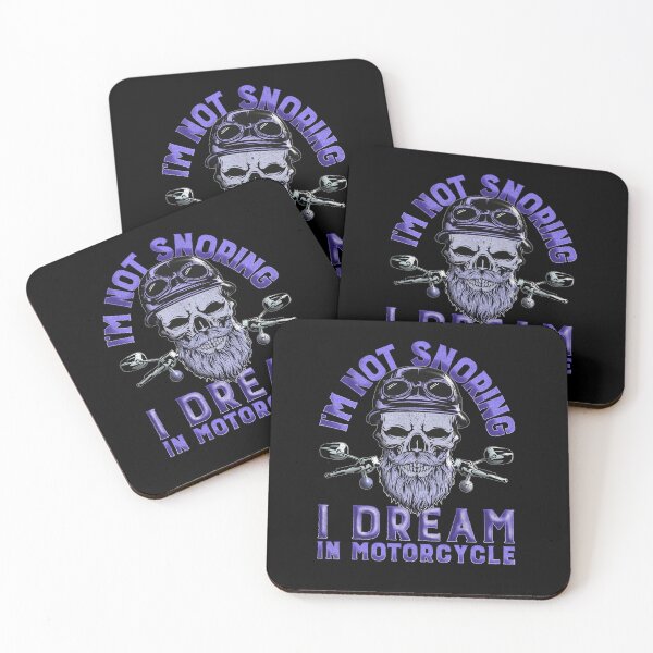 Item preview, I'm Not Snoring, I Dream in Motorcycle Funny Bearded Biker Skull Quote designed and sold by CRHPOD20.