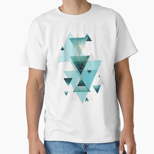 Item preview, Geometric Triangle Compilation in teal, aqua and rose gold designed and sold by UrbanEpiphany.