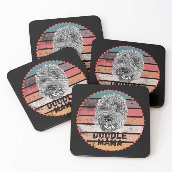 Item preview, Goldendoodle Mama/Mom Vintage Retro Sunset Design designed and sold by luckymooninc.