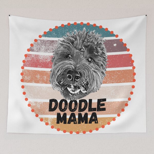 Item preview, Goldendoodle Mama/Mom Vintage Retro Sunset Design designed and sold by luckymooninc.