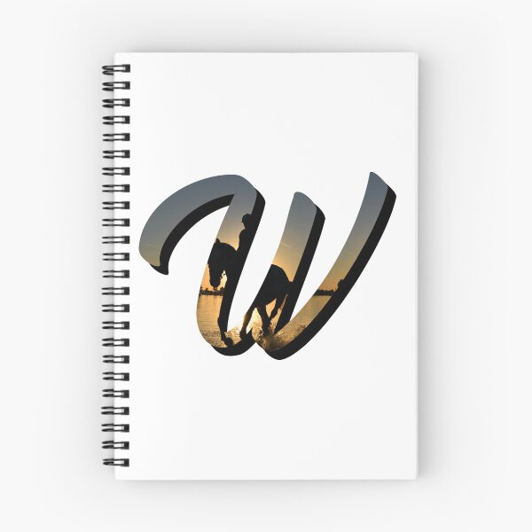 Item preview, Letter W Monogram Script Initial Horseback Riding Variant  designed and sold by quirkycounselor.
