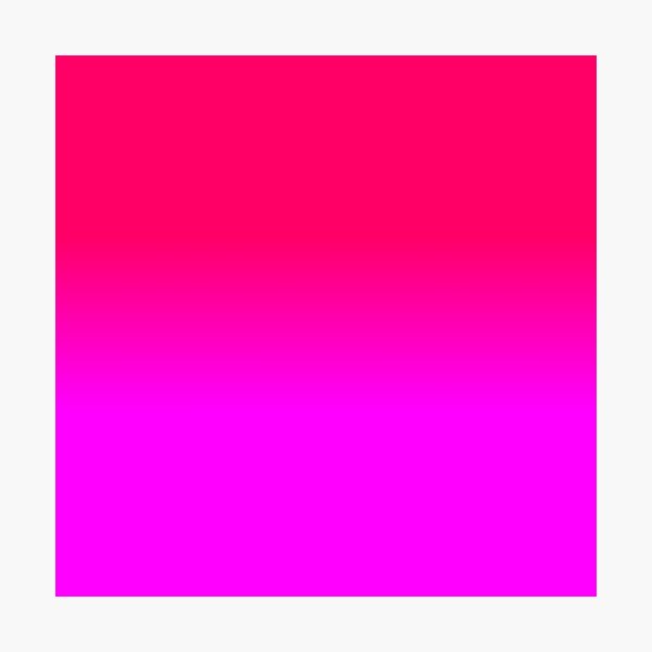 "Hot Pink and Neon Pink Ombre Shade Color Fade" Photographic Print by