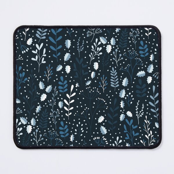 Item preview, Blue, Black, and White Winter Holiday Floral designed and sold by Kayla Easter.
