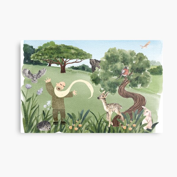 Funny Wizard in Animal Kingdom Metal Print