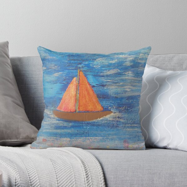 Reef Sailing Throw Pillow