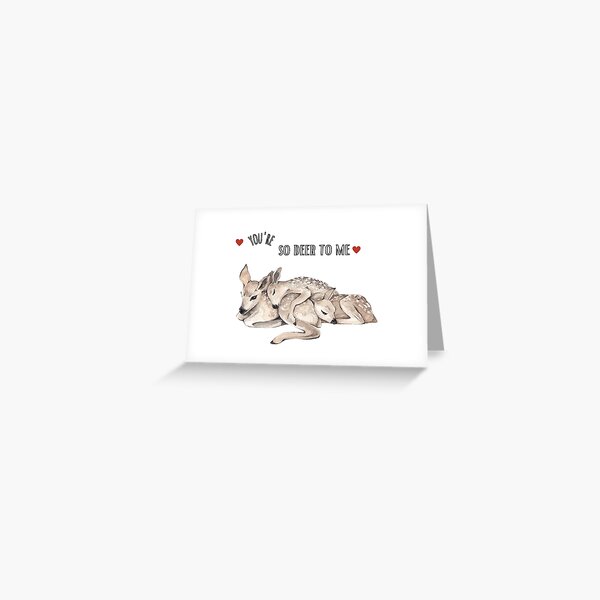 Loving Family or Deers ❤️ Greeting Card