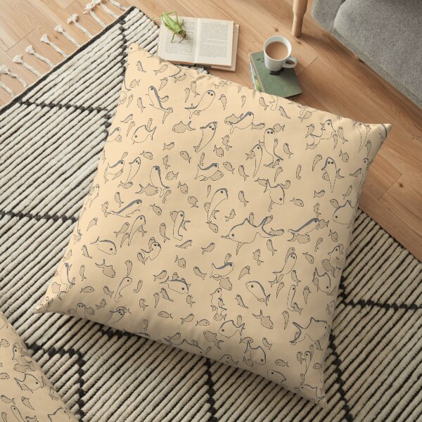 Lots of Fish Pattern Floor Pillow