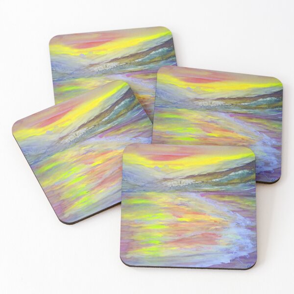 Item preview, Delightful Dawn Over a Beach Landscape Painting designed and sold by Aryxaba.