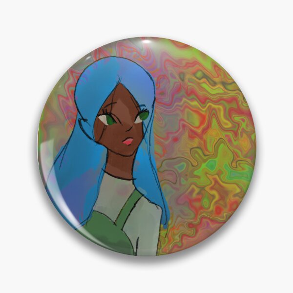 Item preview, Woman with Blue Hair Portrait - Anime designed and sold by jolabrese.