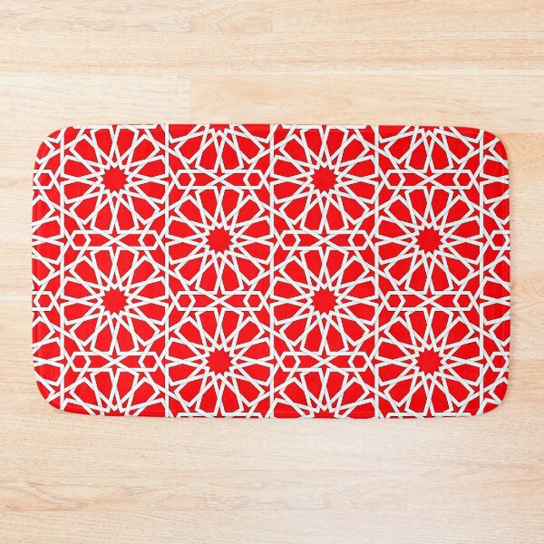 Item preview, Red and White Star Moroccan Star Pattern  designed and sold by Islanr.