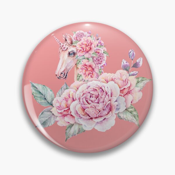 Item preview, Watercolor Floral Unicorn Head designed and sold by TheCatmeow2000.