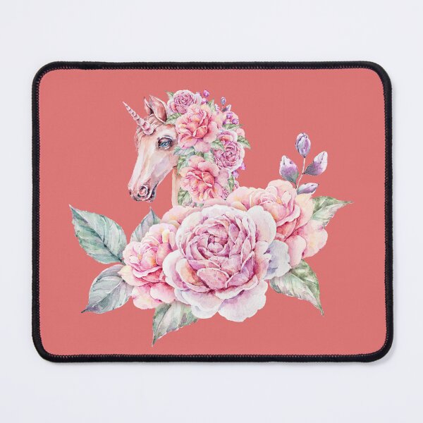 Item preview, Watercolor Floral Unicorn Head designed and sold by TheCatmeow2000.