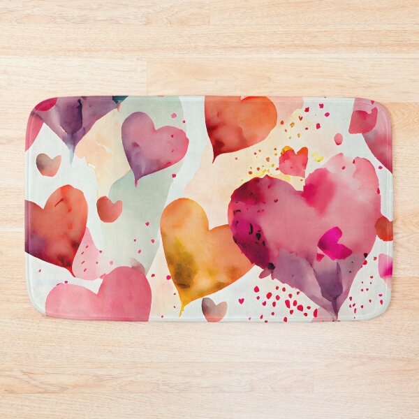 Item preview, Watercolor Valentine's Heart for Lovers Romantic Colors designed and sold by ClairesPatterns.