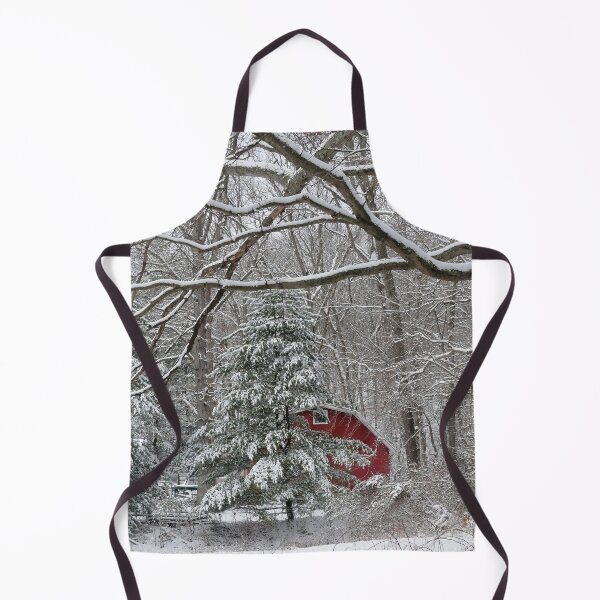 Item preview, Snowy Red Barn designed and sold by Frankie Cat Photography.