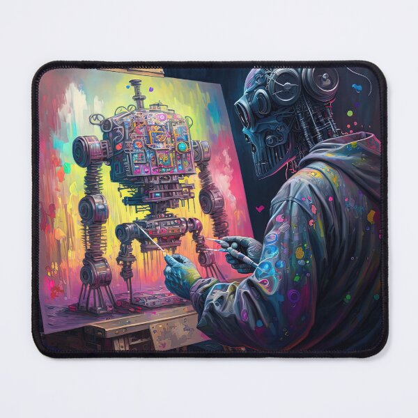 Item preview, Two Self Portraits (Robot painting a robot) designed and sold by JohnVibes.