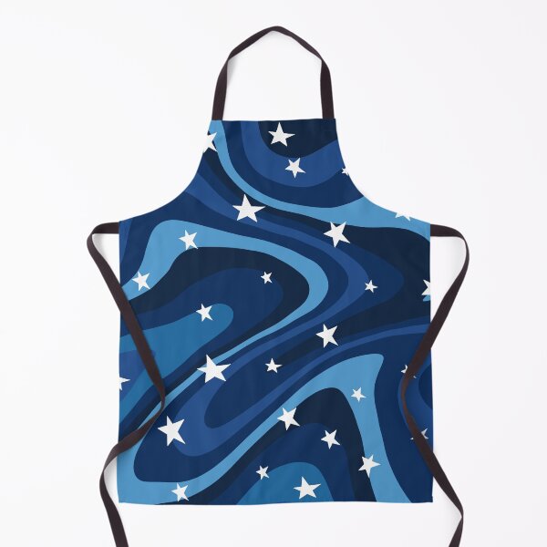 Item preview, Blue Retro Sky Stars Swirl Pattern designed and sold by trajeado14.