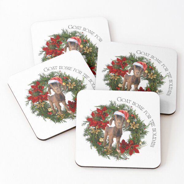 Item preview, Goat Home For The Holiday | Holiday Goats | Christmas Goats | Cute Goats | Funny Goats designed and sold by PistolRidgeFarm.
