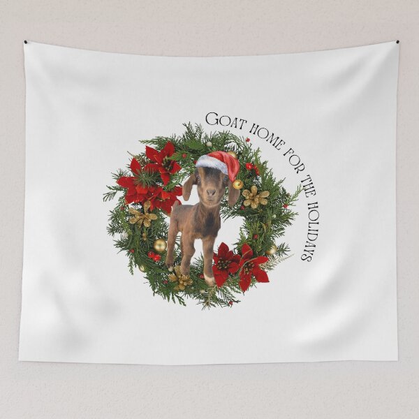 Item preview, Goat Home For The Holiday | Holiday Goats | Christmas Goats | Cute Goats | Funny Goats designed and sold by PistolRidgeFarm.