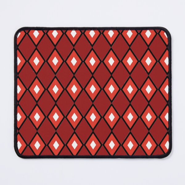 Item preview, Black red white rhombus tile pattern  designed and sold by glowvim.