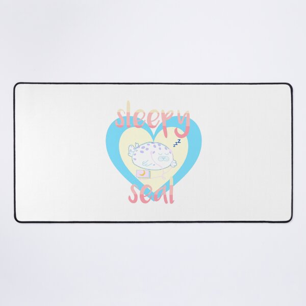 Item preview, Sleepy Seal (peach sunset blue) designed and sold by mutedhorror.
