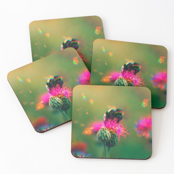 Item preview, Psychedelic Bumblebee On Pink Flower designed and sold by Stonio.