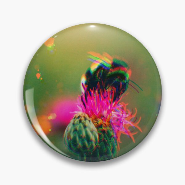Item preview, Psychedelic Bumblebee On Pink Flower designed and sold by Stonio.