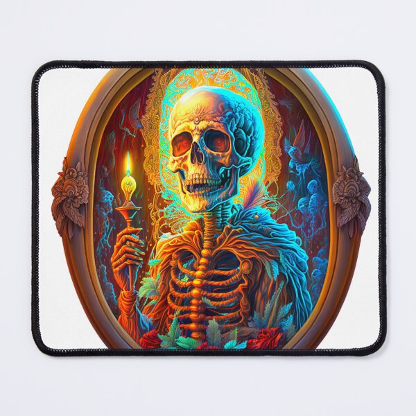 Item preview, Oval Skeleton portrait psychedelic Death designed and sold by Itis-Whatitis.
