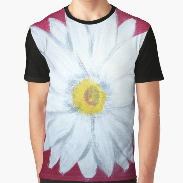 Crimson Daisy Graphic T-Shirt