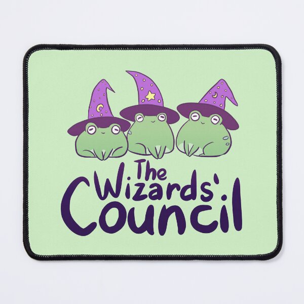 Item preview, The wizard council - the three cute little wizard frogs designed and sold by Yarafantasyart.