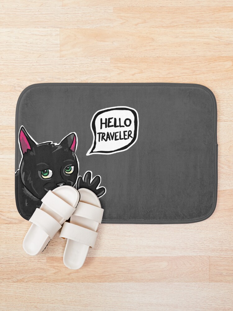 Thumbnail 1 of 6, Bath Mat, Hello Traveler designed and sold by RoserinArt.